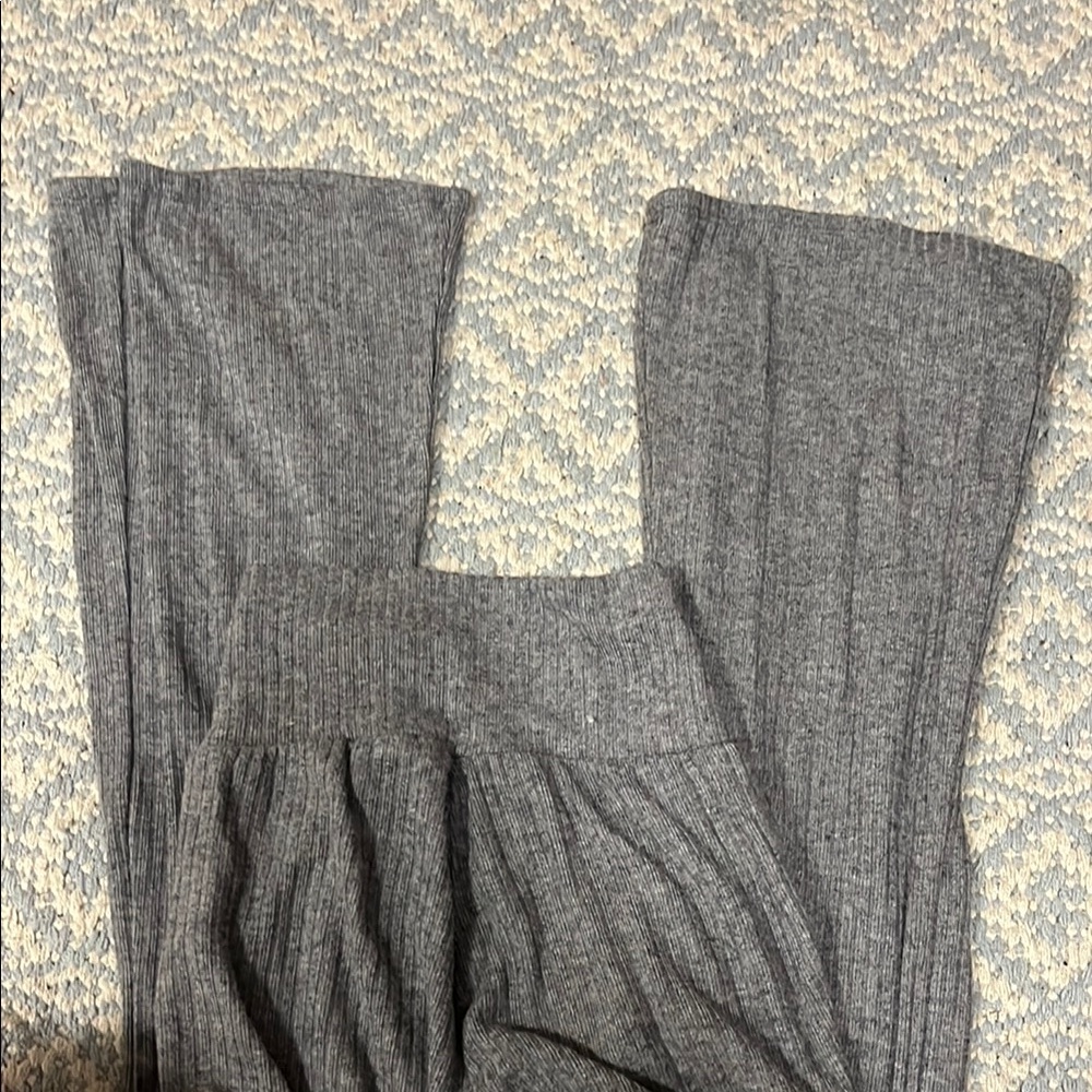 Gray Women's Ribbed Pants - Picture 4 of 4